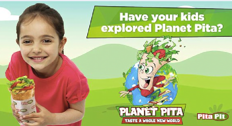 Planet Pita franchise Kids Promo Graphic